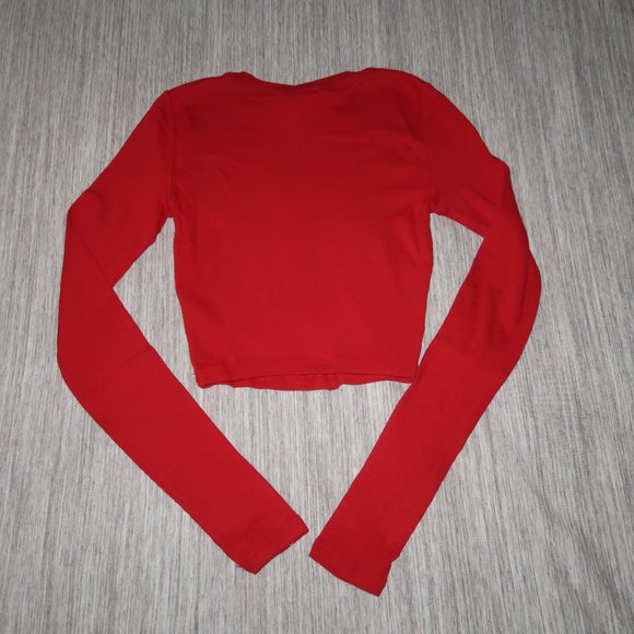 Aritzia Tna ribbed Long sleeve crop top - Picture 5 of 7